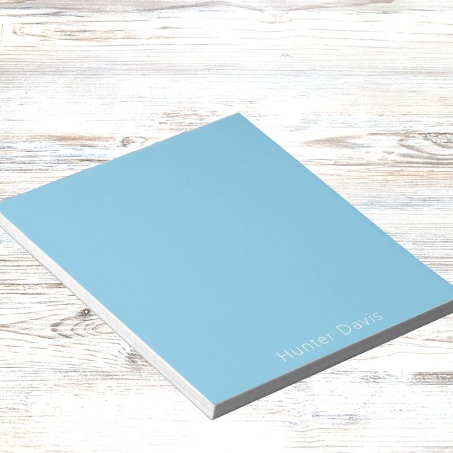Bloco De Notas Nome branco azul céu (Criador carregado)