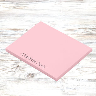 Bloco De Notas Nome cor-de-rosa