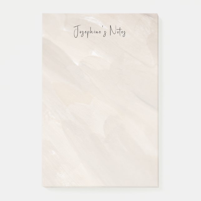 Bloco De Notas Nome da Adição de Fundo Dourado Neutro Moderno (Frente)