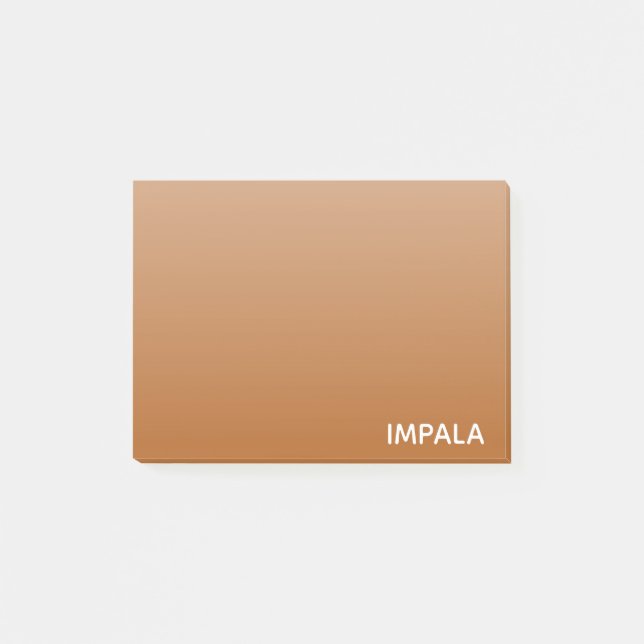 Bloco De Notas nome da cor marrom impala (Frente)