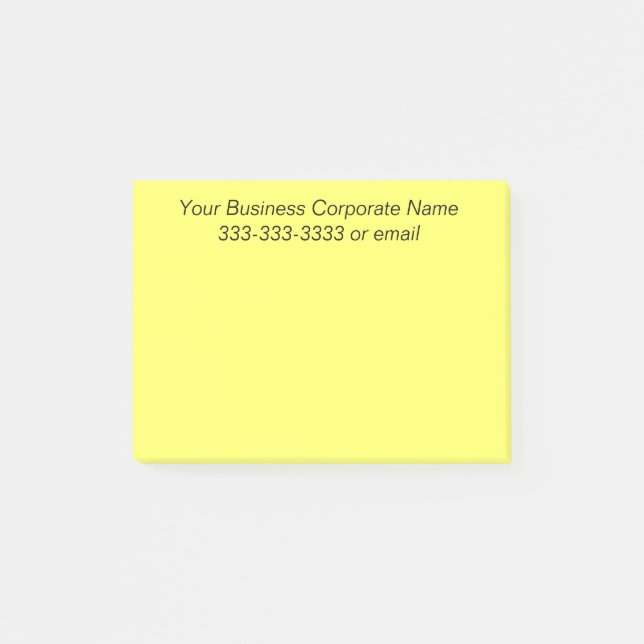 Bloco De Notas Nome da empresa personalizado simples do negócio (Frente)