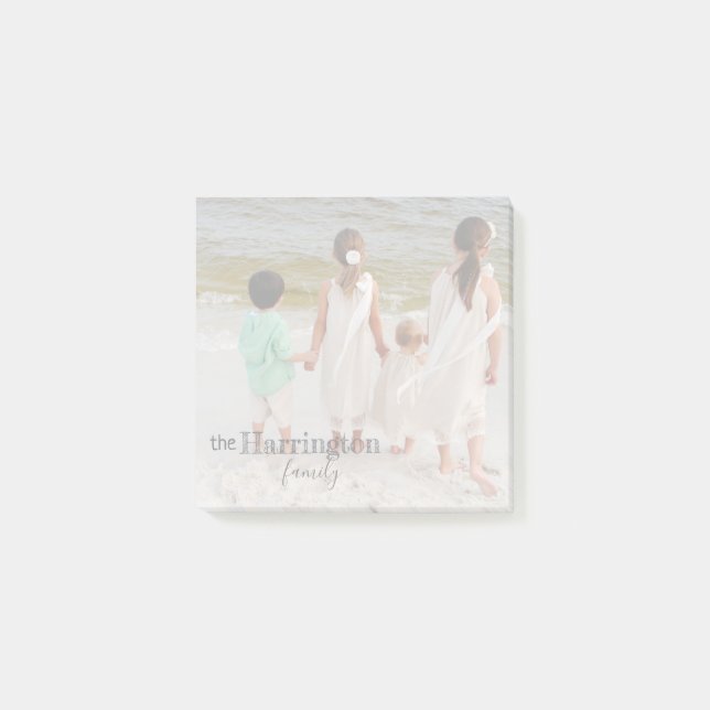 Bloco De Notas Nome da família 3x3 Personalizado de Post-it® Note (Frente)