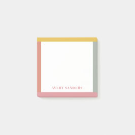 Bloco De Notas Nome de Borda Colorida Simples Moderna