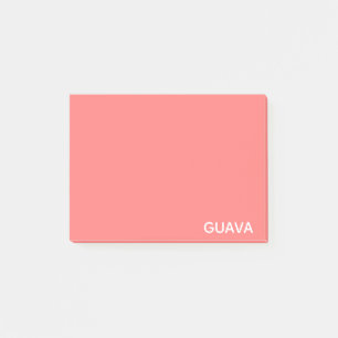 Bloco De Notas Nome de cor rosa da goiaba