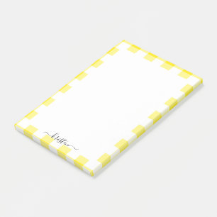 Bloco De Notas Nome de Script Personalizado Amarelo