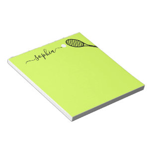 Bloco De Notas Nome de Script Personalizado Tênis Verde Moderno 