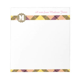 Bloco De Notas Nome de Script Profissional Monograma Moderno Tart