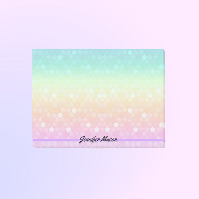 Bloco De Notas Nome do Adicionar Pessoal bonito da Sereia do Past (Criador carregado)