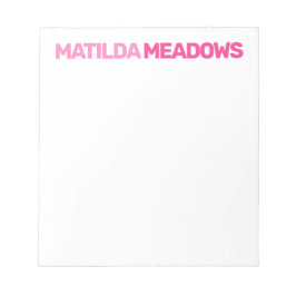 Bloco De Notas Nome do bloco Qualquer nome personalizado de cor