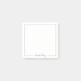Bloco De Notas Nome do Cheio do Monograma Roxo Girly Light