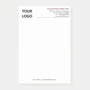 Bloco De Notas Nome do logotipo comercial personalizado Empresa -