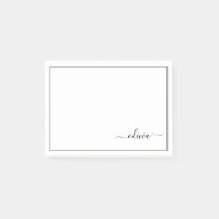 Nome do Monograma Girly de Script Moderno Branco N