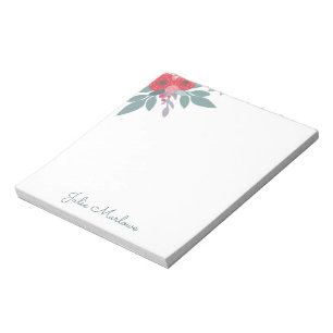 Bloco De Notas Nome do Script de Borda Floral