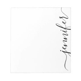 Bloco De Notas Nome do script de Rico de tendências, branco preto