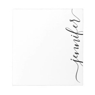 Bloco De Notas Nome do script de Rico de tendências, branco preto
