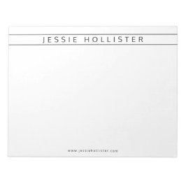 Bloco De Notas Nome e informações profissionais