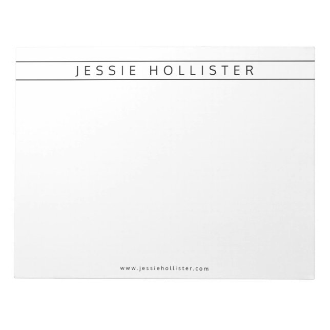 Bloco De Notas Nome e informações profissionais (Frente)