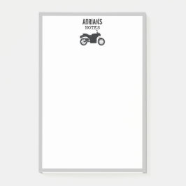 Bloco De Notas Nome e texto personalizados do motociclo