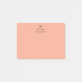 Bloco De Notas Nome e Título das Iniciais Personalizadas do Monog