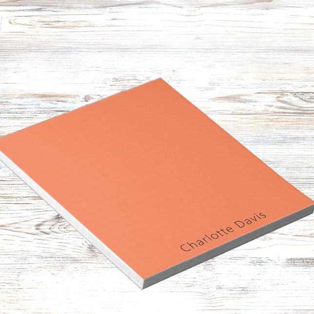 Bloco De Notas Nome laranja coral (Criador carregado)