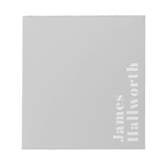 Bloco De Notas Nome Mínimo Retroativo (ou outro texto) (Frente)