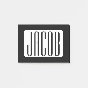 Bloco De Notas Nome Moderno ou Nome de Marca Editável para Empres