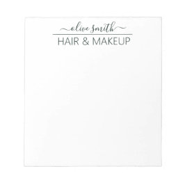 Bloco De Notas Nome Monograma da cor d'água do Merald