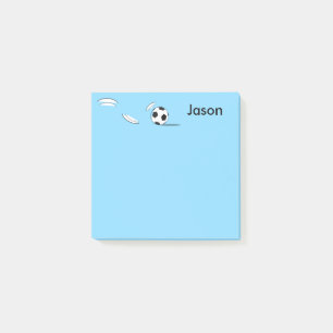 Bloco De Notas Nome Personalizado Bola de Futebol - Postar - Nota