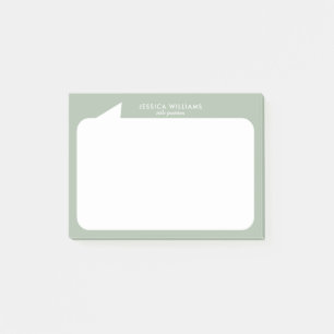 Bloco De Notas Nome personalizado da bolha de apresentação branca