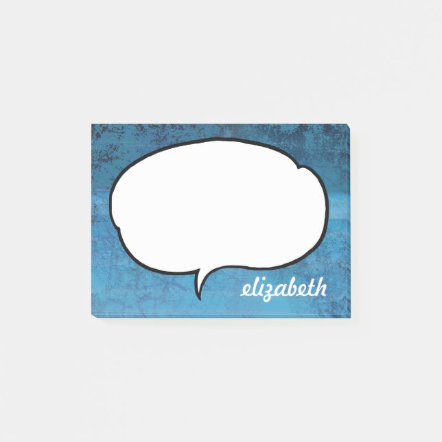 Bloco De Notas Nome Personalizado da Bolha de Conversa (Frente)