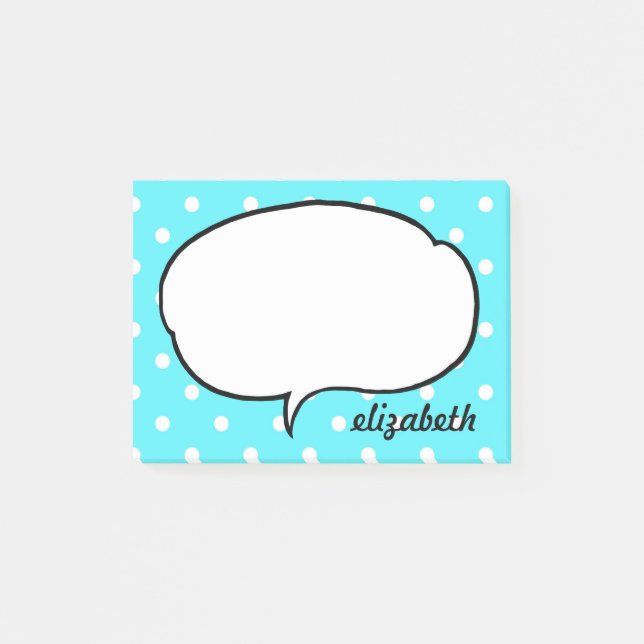 Bloco De Notas Nome Personalizado da Bolha de Conversa (Frente)