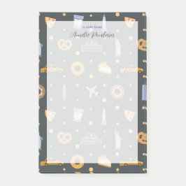 Bloco De Notas Nome personalizado da cinza Escura do padrão NYC-C