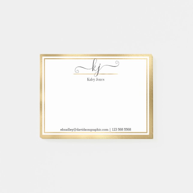 Bloco De Notas Nome Personalizado | Da Mesa De Notas De Posto (Frente)