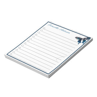 Bloco De Notas Nome Personalizado da Trilha da Borboleta do Swall