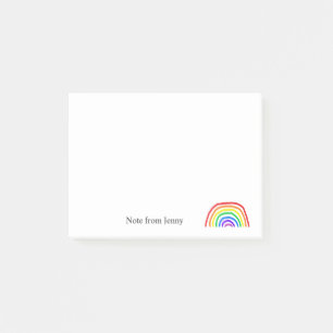 Bloco De Notas Nome Personalizado de Ilustração do Rainbow