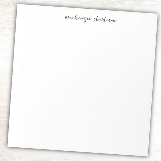 Bloco De Notas Nome Personalizado de Letra Moderna Simples (Personalized modern script custom name notepad)
