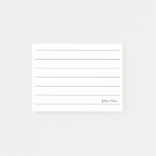 Bloco De Notas Nome Personalizado de Linhas de Abstrato Clássica