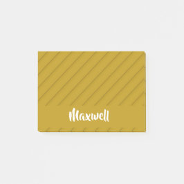 Bloco De Notas Nome personalizado de plástico diagonal castanho t
