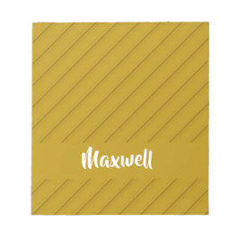 Bloco De Notas Nome personalizado de plástico diagonal castanho t