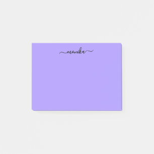 Bloco De Notas Nome Personalizado de Púrpura de Cubo