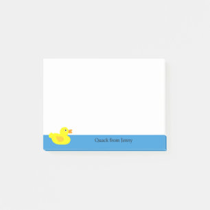Bloco De Notas Nome Personalizado do Animal Pato Amarelo Engraça