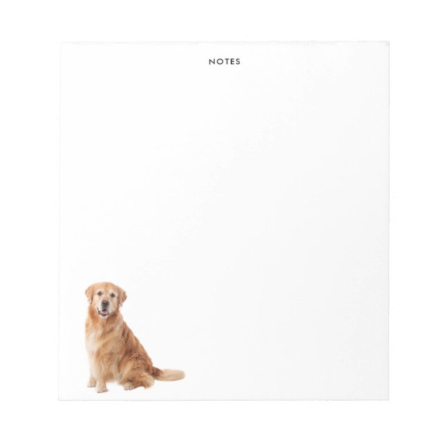 Bloco De Notas Nome Personalizado do Cachorro do Retriever de Our (Frente)
