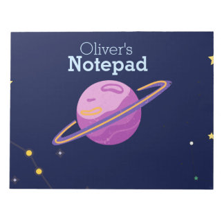 Bloco De Notas Nome Personalizado do Espaço Exterior do Sistema S