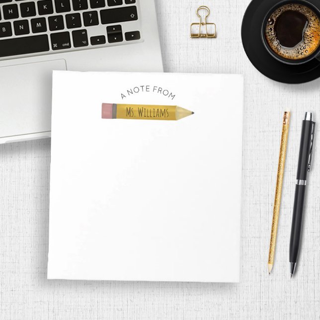 Bloco De Notas Nome Personalizado do Lápis da Sala de Aula do Pro (Criador carregado)