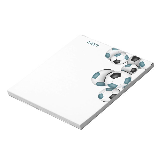 Bloco De Notas nome personalizado do sotaque de bolas de futebol  (Invertido)