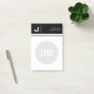 Bloco De Notas Nome personalizado e logotipo Limpo, preto minimal