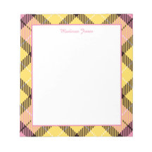 Nome Personalizado Elegante Quadro de Tartan Amare