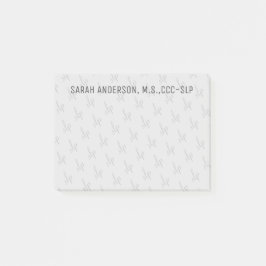 Bloco De Notas Nome personalizado idioma fala Patologista SLP