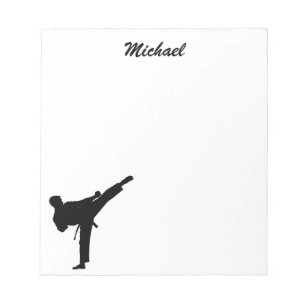 Bloco De Notas Nome Personalizado Karatê / Taekwondo / Judô