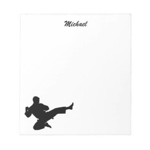 Bloco De Notas Nome Personalizado Karatê / Taekwondo / Judô